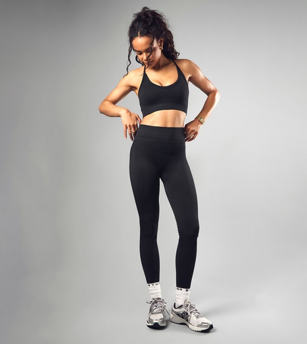 Ribbed High Waist Seamless Leggings