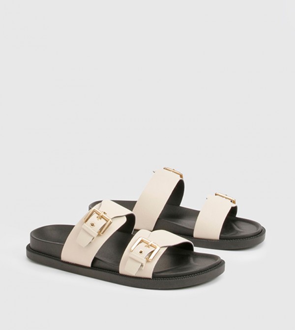 Double Buckle Strap Detail Sliders