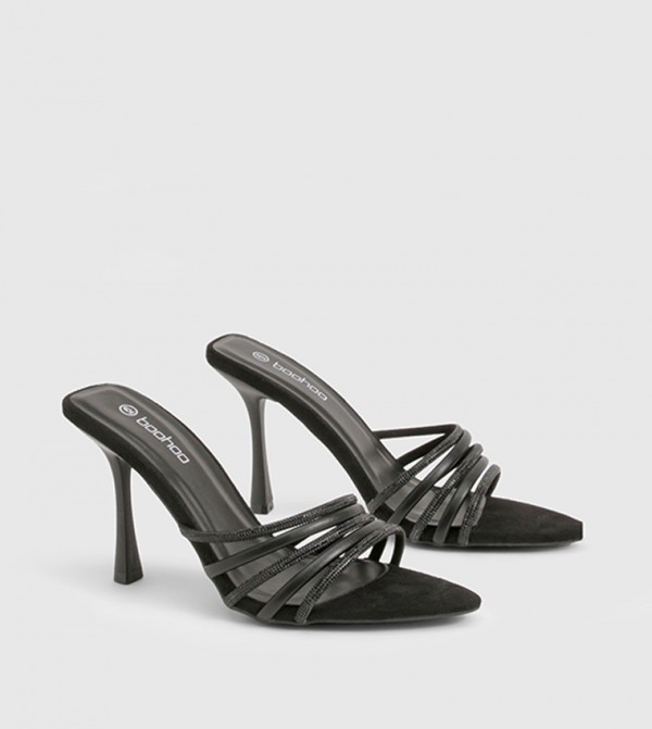 Strappy Diamante Heeled Sandals