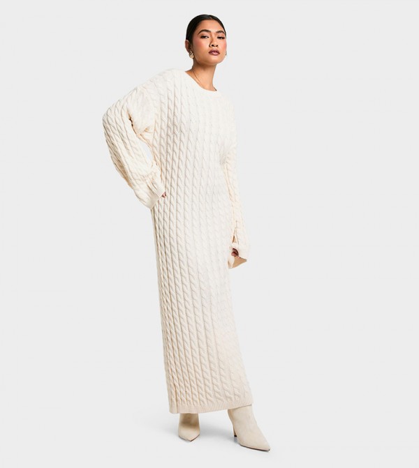 Cable Oversized Maxi Sweater Dress