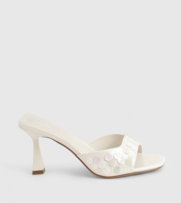 Sequined Open Toe Heel Sandals