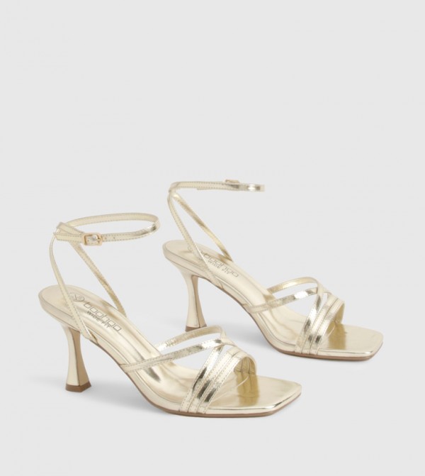Wide Fit Strappy 2 Part Heeled Sandals