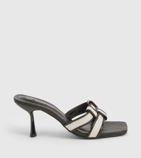 Contrast Open Toe Heel Sandals