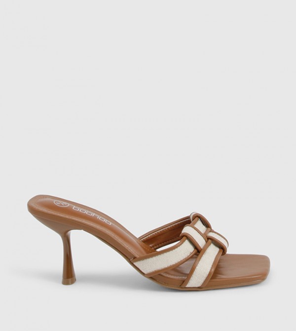 Contrast Open Toe Heel Sandals