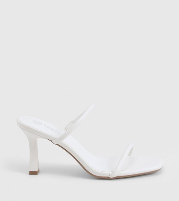 Double Strap Mid Height Heel Sandals