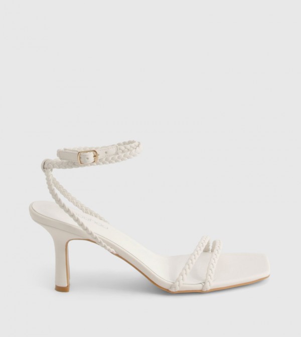 Braided Double Strap Flat Heel Sandals