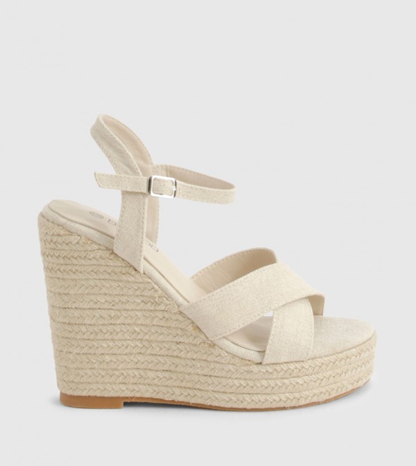 Crossover 2 Part Wedge Sandals
