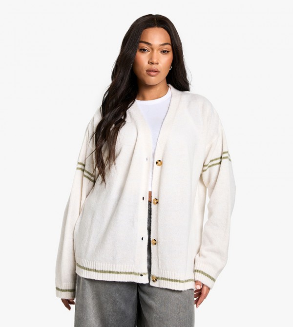 Curve Oversized Knitted Boyfriend Cardigan