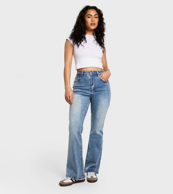High Waist Flared Jeans