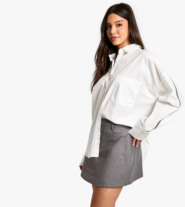 Side Striped Oversized Shirt