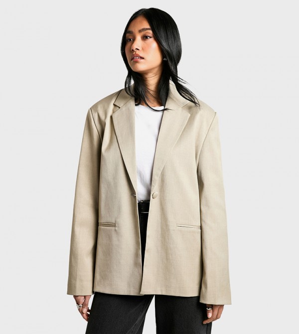 Tailored Single Breast Oversized Blazer