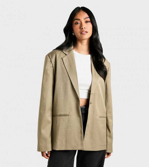 Tailored Single Breast Oversized Blazer