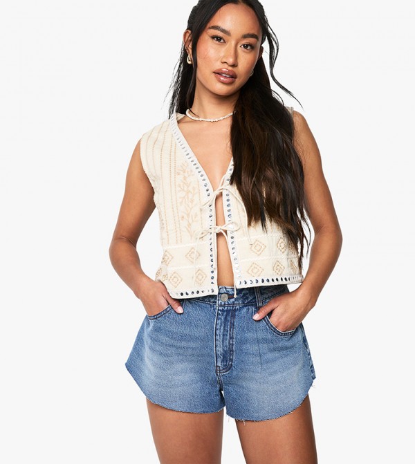 Flippy Wide Leg Denim Shorts
