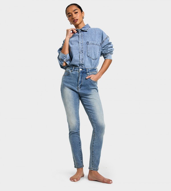 Petite Faded Skinny Fit Jeans