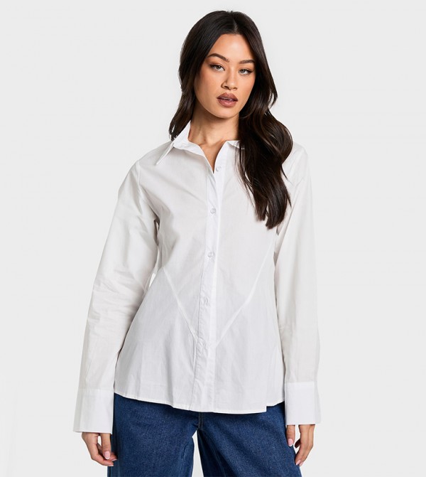 Tall Longline Cinched Waist Shirt
