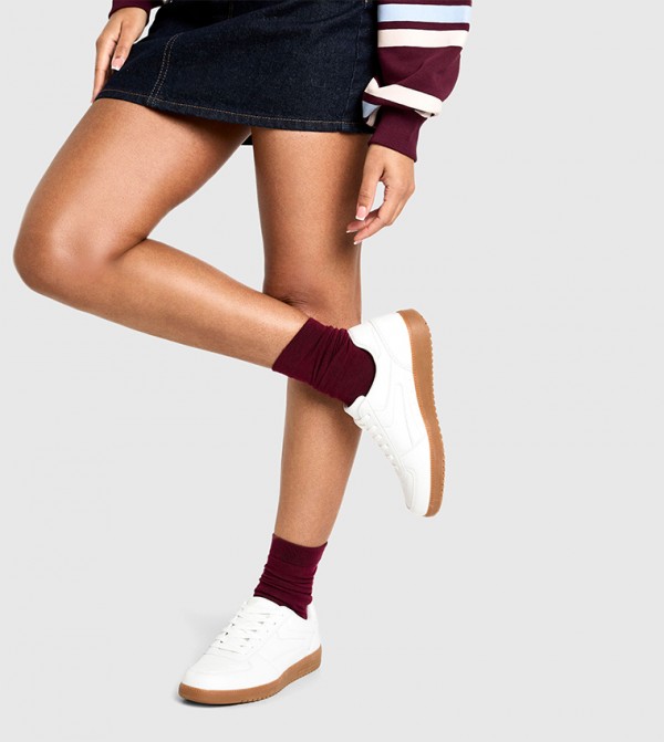 Textured Low-Top Sneakers