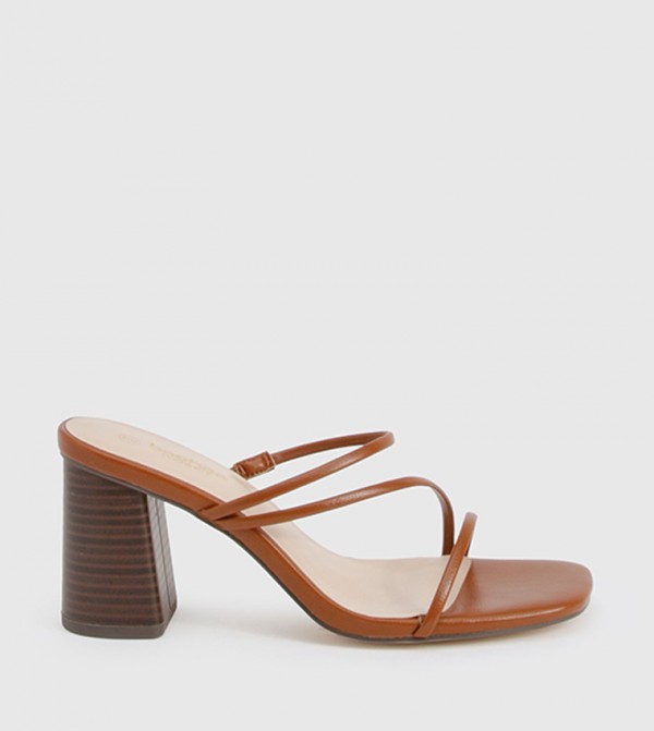 Strappy Stacked Block Heel Sandals
