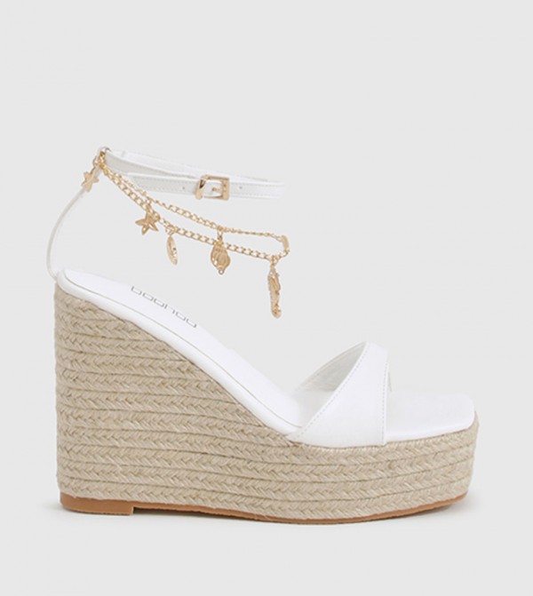Starfish Charm Detail Wedge Sandals
