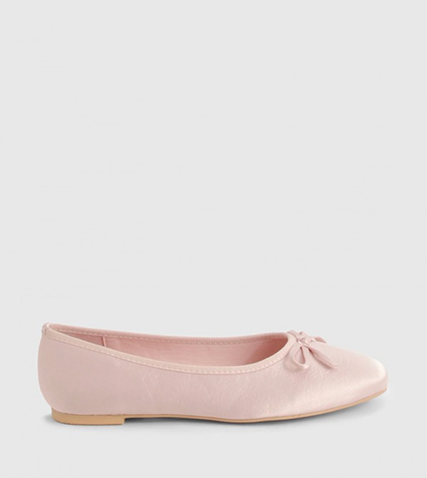Satin Square Toe Ballerinas