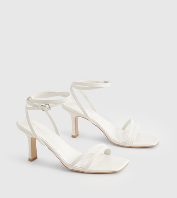 Wide Fit Double Strap Heeled Sandals