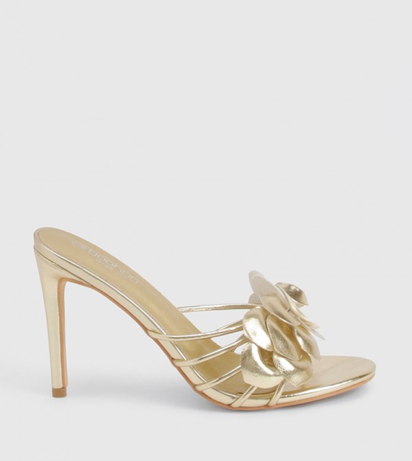 Flower Detail Heel Sandals