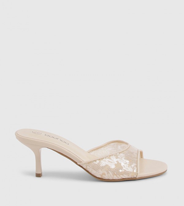 Sequined Heel Sandals