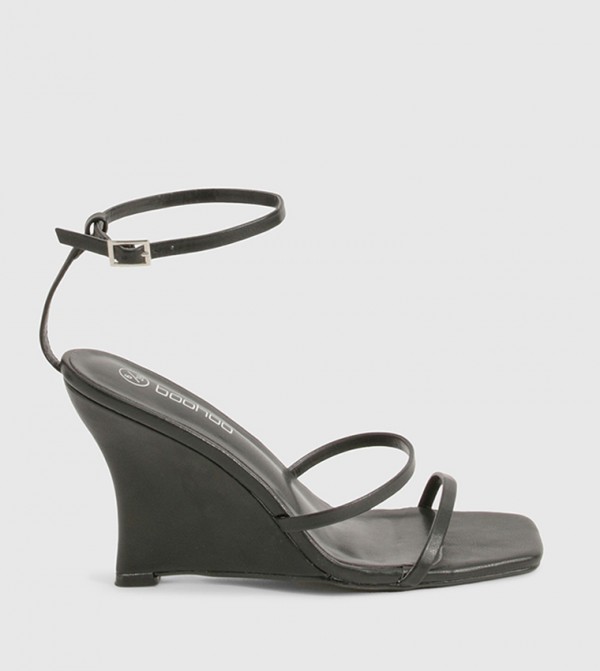 Triple Strap Wedge Sandals