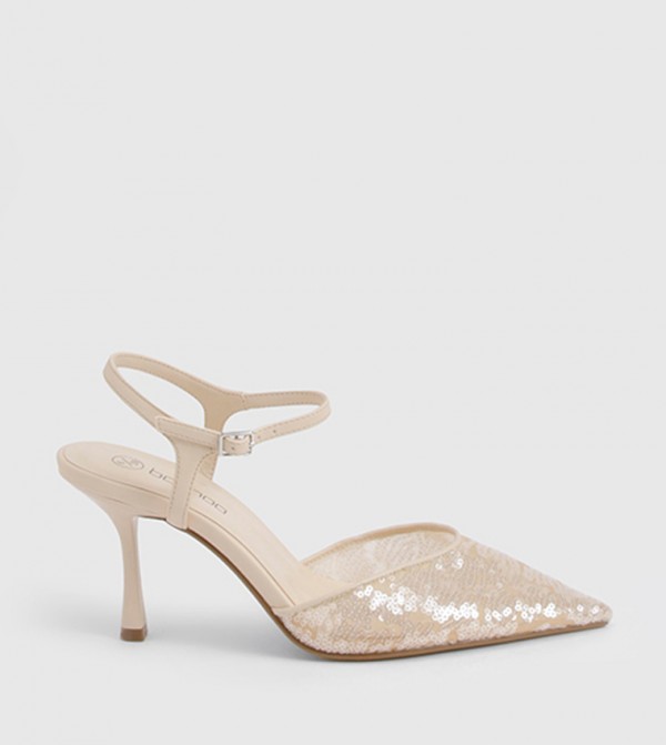 Sequined 2 Part Slingback Pumps