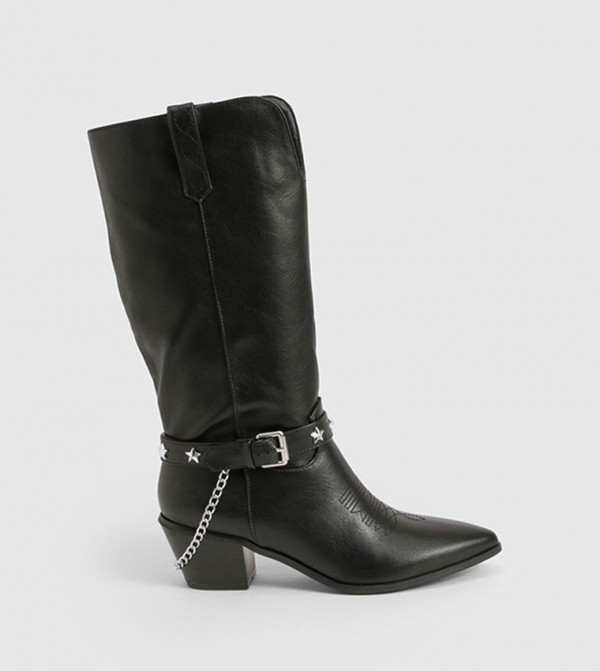 Buckle Vintage Look Western Boots