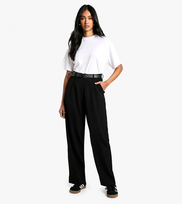 Tailored Barrel Leg Trousers
