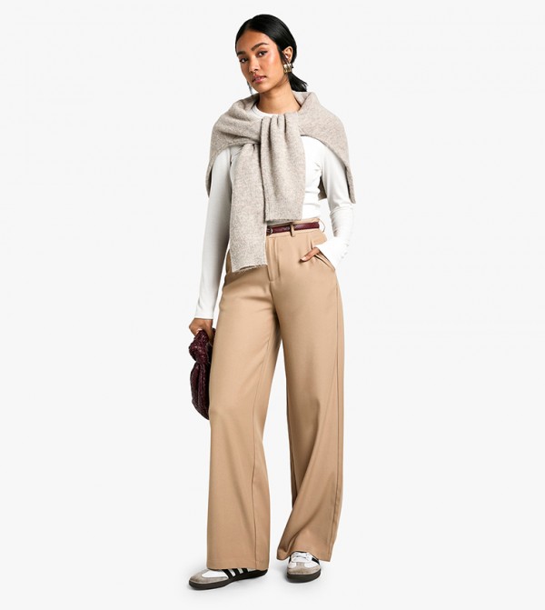 Tailored Column Leg Trousers