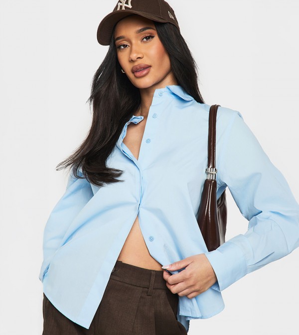 Solid Long Sleeves Cotton Shirt
