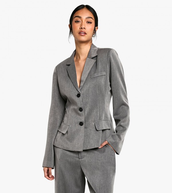 Cinched Waist Tailored Blazer