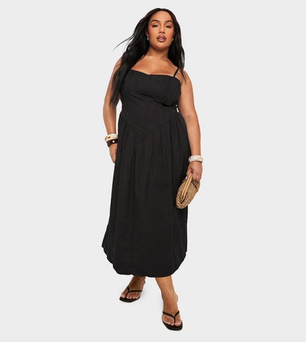 Curve Strappy Bodice Maxi Dress