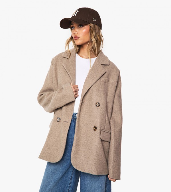 Wool Look Oversized Blazer