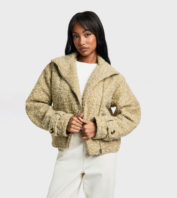 Boucle Wool Look Jacket