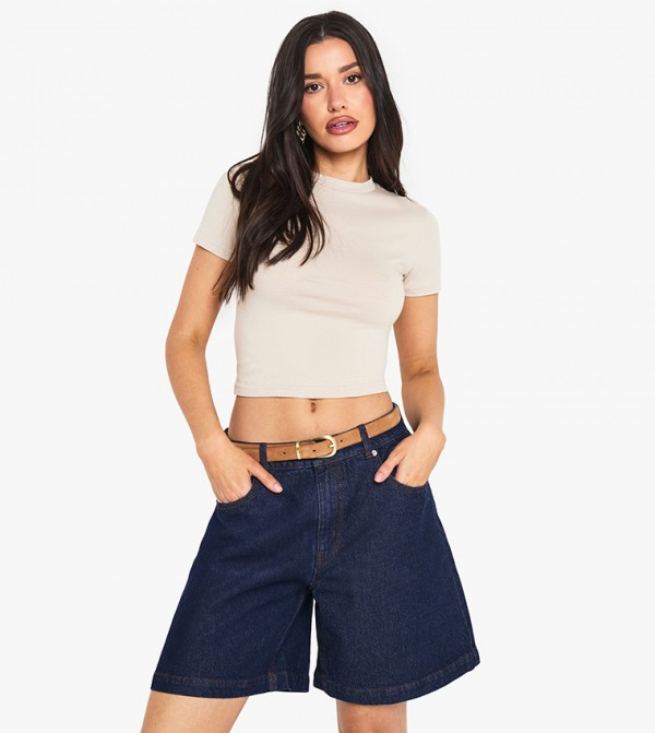 Tall Denim Boyfriend Fit Shorts