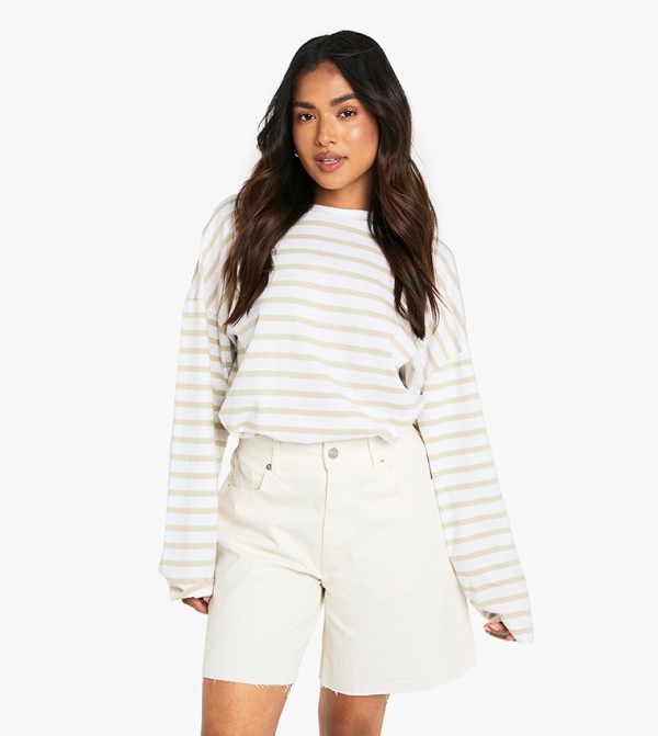 Petite Bermuda Denim Shorts