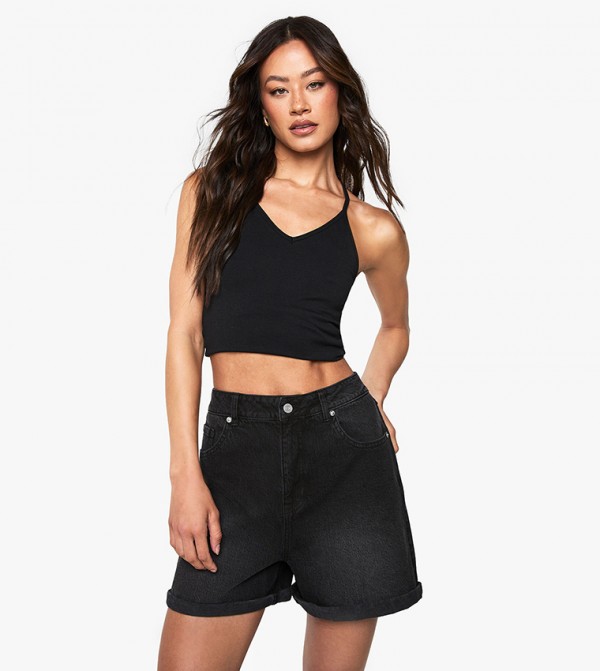 Tall Mom Fit Denim Shorts