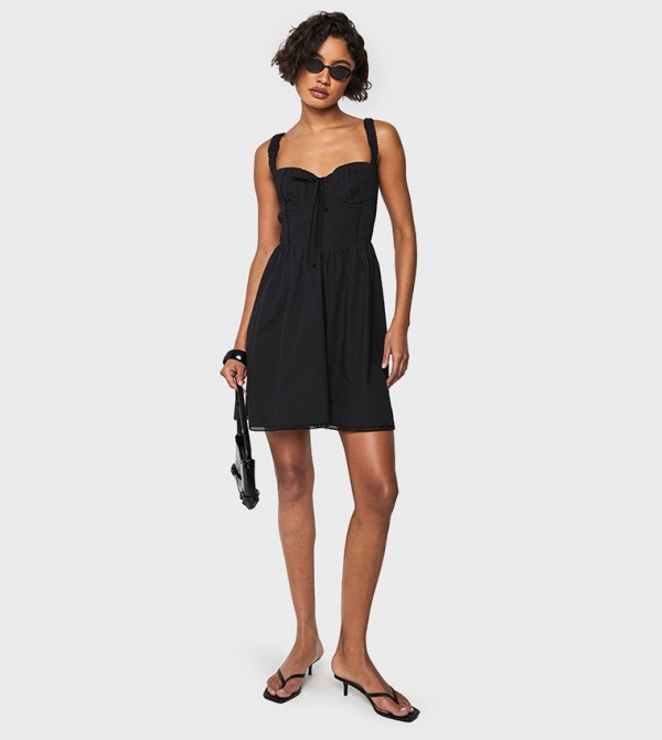 Tall Strappy Milkmaid Mini Skater Dress