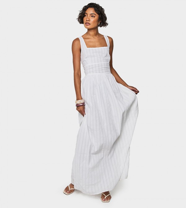 Tall Stripe Seersucker Maxi Dress