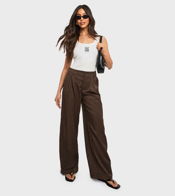 Tailored Woven Straight Fit Trousers