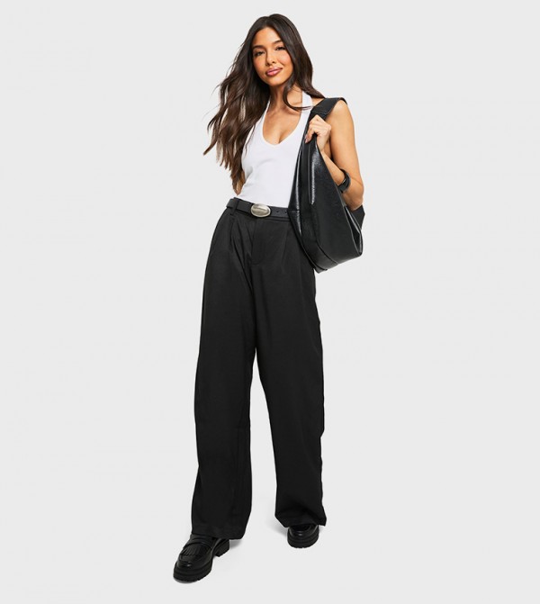 Tailored Woven Straight Fit Trousers