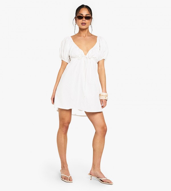 Cotton Poplin Smock Dress