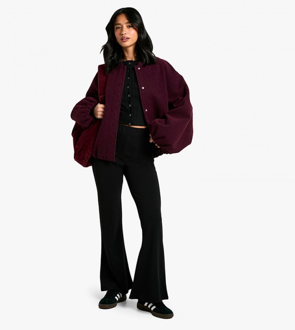 Petite Stretch Flared Trousers