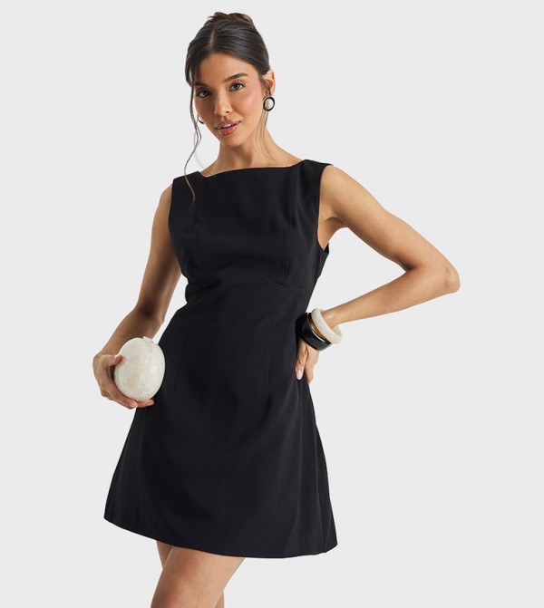 Structured A-Line Mini Dress