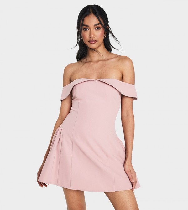 Bardot Structured Skater Mini Dress
