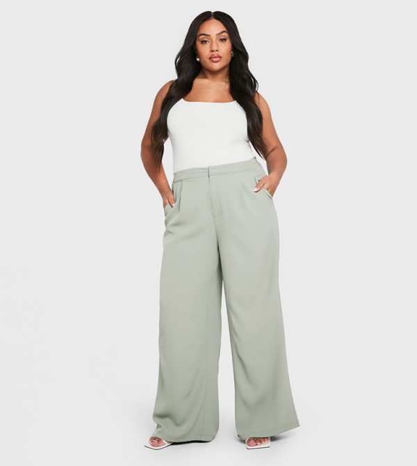 Curve Elasticated Back Tailored Trousers