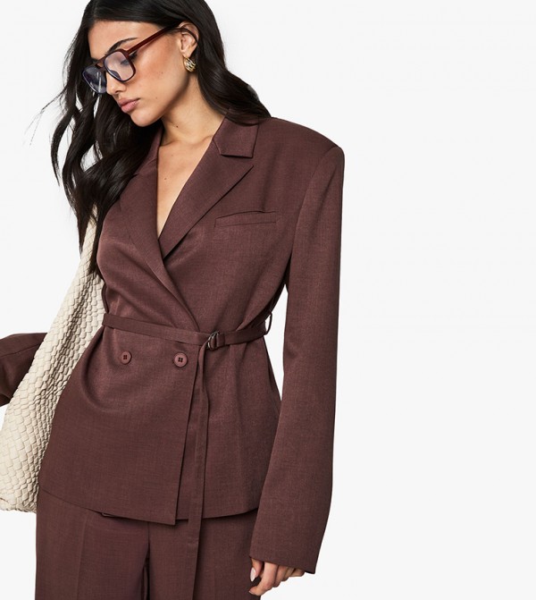 Tailored Cinched Belted Blazer