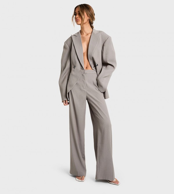 Woven Tailored Slim Straight Fit Trousers